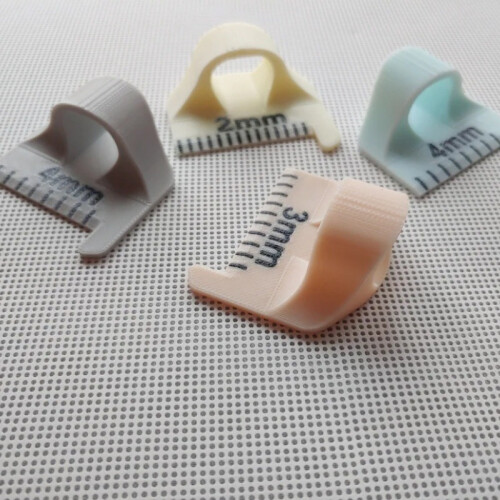 (Flesh -3MM) DIY Hand Sewing Aids Finger Protector Home Sewing Edge Lockstitch Sewing Stencil Accessories Practical Helpers 2