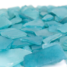 Cys Excel Sea Glass 16 ounces lyseblå | Flere farvevalg knust glasvase fyldstof | Akvarium Nautisk D? Cor til kunsthåndværk fladt frostet farvet