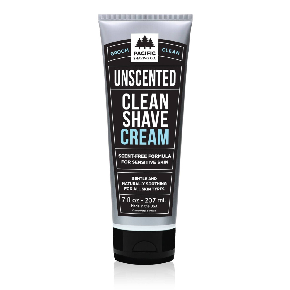 Pacific Shaving Comp Cream Pacific Shaving Company Clean Shaving - Shea Butter + Vitamin E Shave For Hydrated Sensitive Skin - Clean Formula For A Smooth Anti-Redne