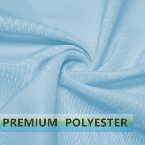 PLOYMONO Guardanapos de Tecido Azul Bebê - 17 x 17 Polegadas - Conjunto de 8 Guardanapos de Poliéster 1