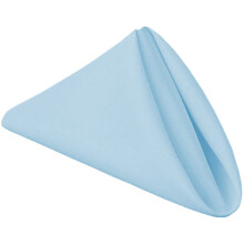 PLOYMONO Babyblauwe, robuuste stoffen servetten - 17 x 17 inch stevige, wasbare polyester dinerservetten - Set van 8 servetten met omgezoomde randen