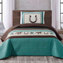 WPM WORLD PRODUCTS MART Lnsi sinivihre/beige/ruskea hevosenkenk hevosen vkslanka Cowboy Print Twin Size pivpeite 2 kpl Southwestern Cabin Lodg