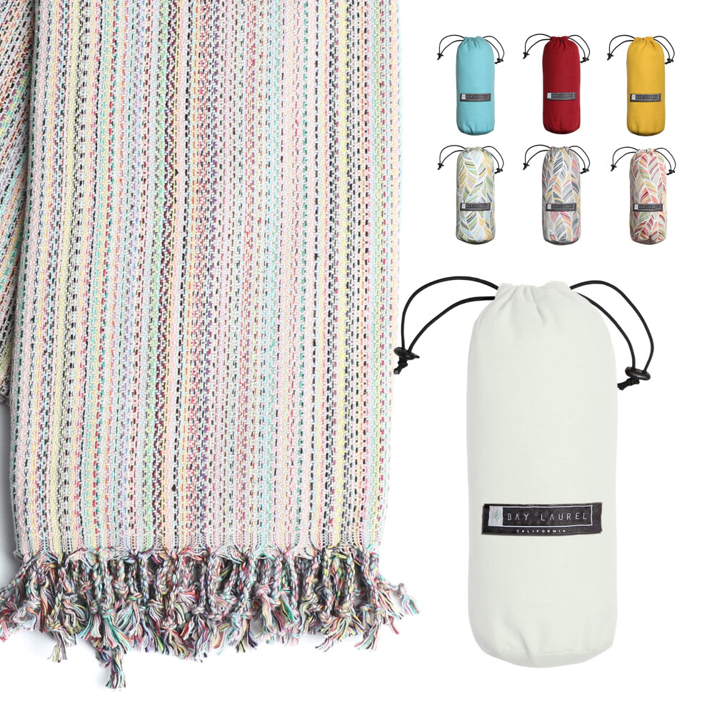 Serviette de plage turque BAY LAUREL avec sac de voyage 39 x 71 s   chage rapide sans sable l   g   re grande serviette surdimensionn   e l   g   re