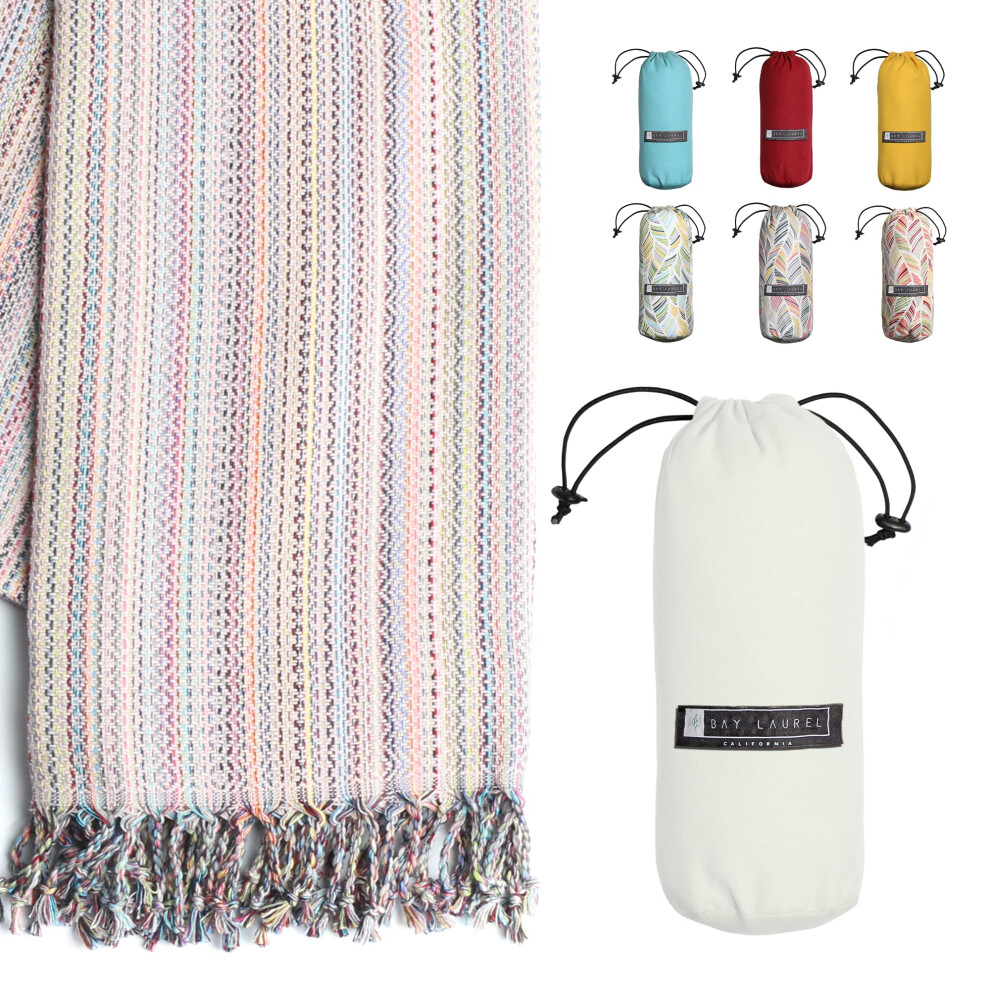 Serviette de plage turque BAY LAUREL avec sac de voyage 39 x 71 s   chage rapide sans sable l   g   re grande serviette surdimensionn   e l   g   re