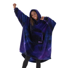 THE COMFY Dream | Oversized Lätt Mikrofiber Bärbar Filt, One Size Fits All, Setts på Shark Tank (Galaxy)