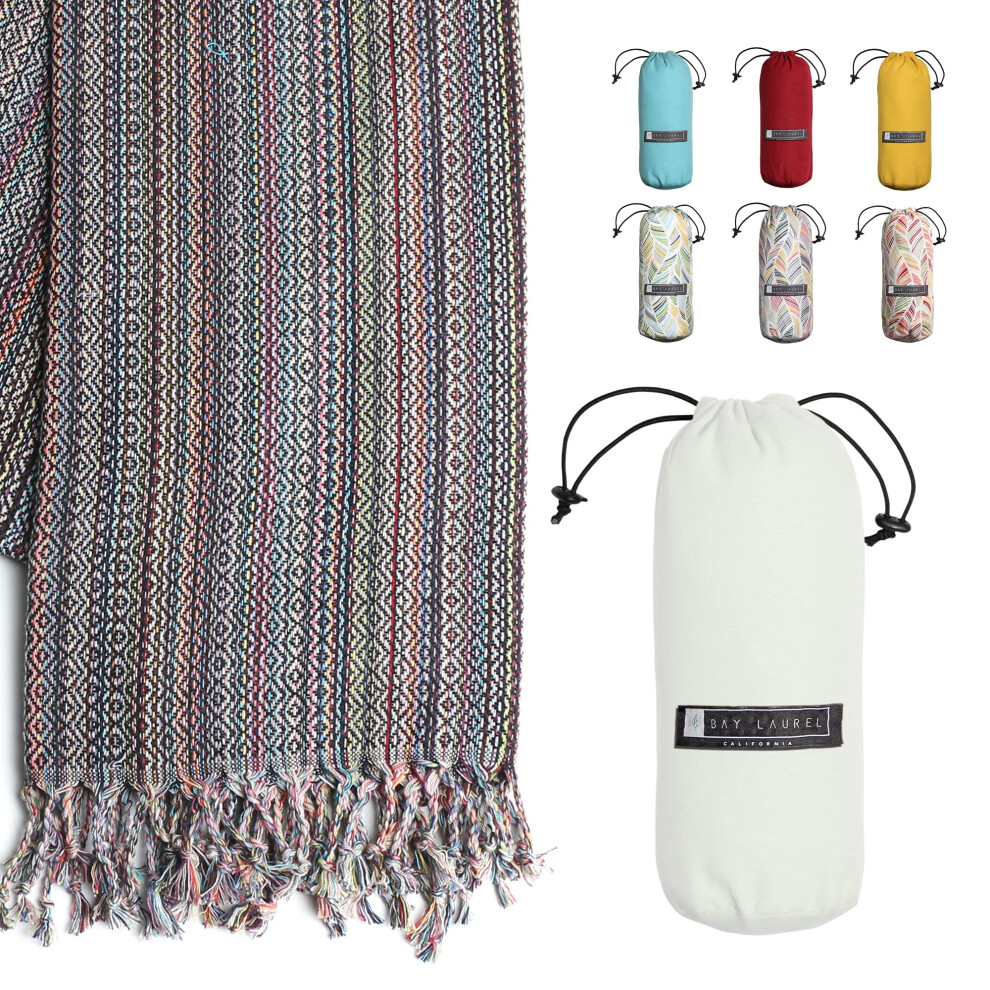 Serviette de plage turque BAY LAUREL avec sac de voyage 39 x 71 s   chage rapide sans sable l   g   re grande serviette surdimensionn   e l   g   re
