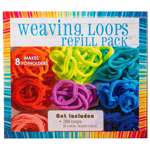 Hapinest Loom Bands Refill Pack για Ποτηροθήκες | Σετ για 8 Ποτηροθήκες με 288 Λουράκια σε 8 Χρώματα 1