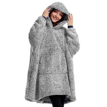 Cozy Sherpa Wearable Blanket Hoodie for Adults Women Men Kids Gift Idea-Hooded Snuggle Blanket- Oversized Blanket Sweatshirt-Super Warm Light Wei
