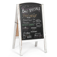 Ilyapa A-Frame Chalkboard Sidewalk Sign - Ρουστίκ Λευκό, 18 x 31.5"