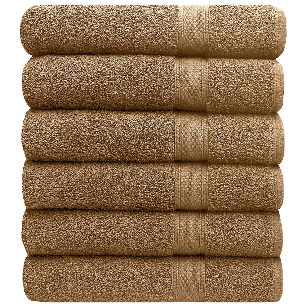 Pleasant Home Bath Towels Set of 6 (24  x 50 ) 100% Cotton  515 GSM | Lightweight  Soft & Absorbent Luxury Towels for Bathroom | for Gym  Pool & Spa |-image-OPC-PFSC8G6-NEW