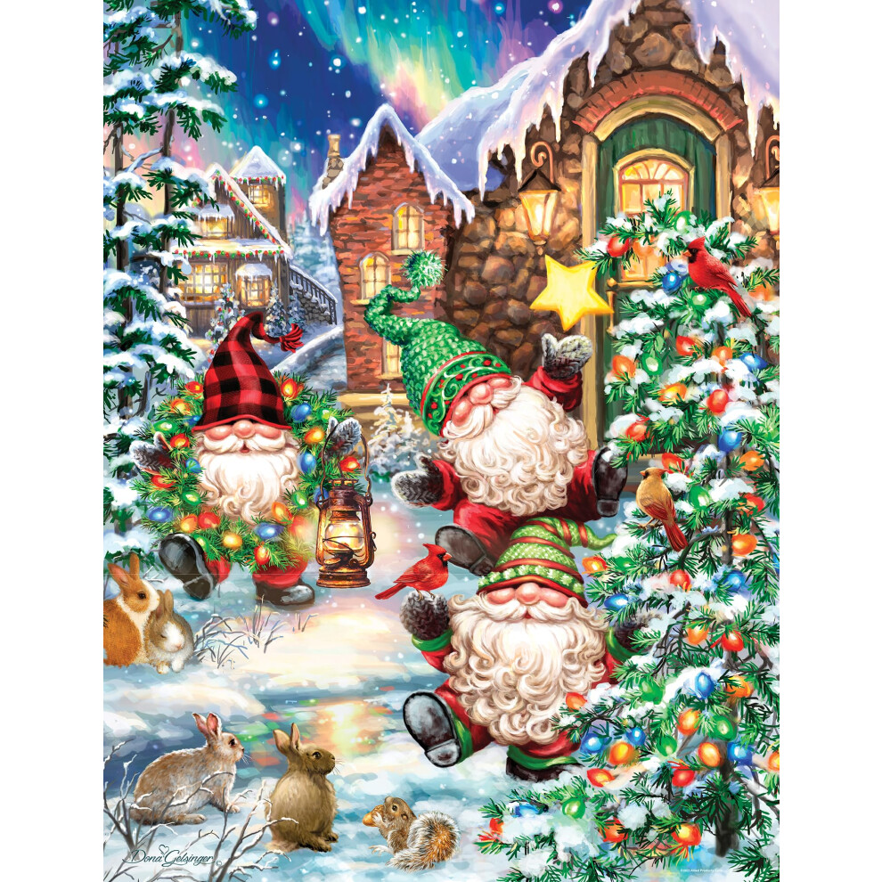 Photos - Jigsaw Puzzle / Mosaic Springbok Gnome Village 500 Piece Holiday Jigsaw Puzzle- Made in The USA with Unique Precision fit Pieces for a Great Puzzli