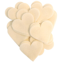 Playfully Ever After 5 tommer Stiff Filt Hearts 12pc - Creme