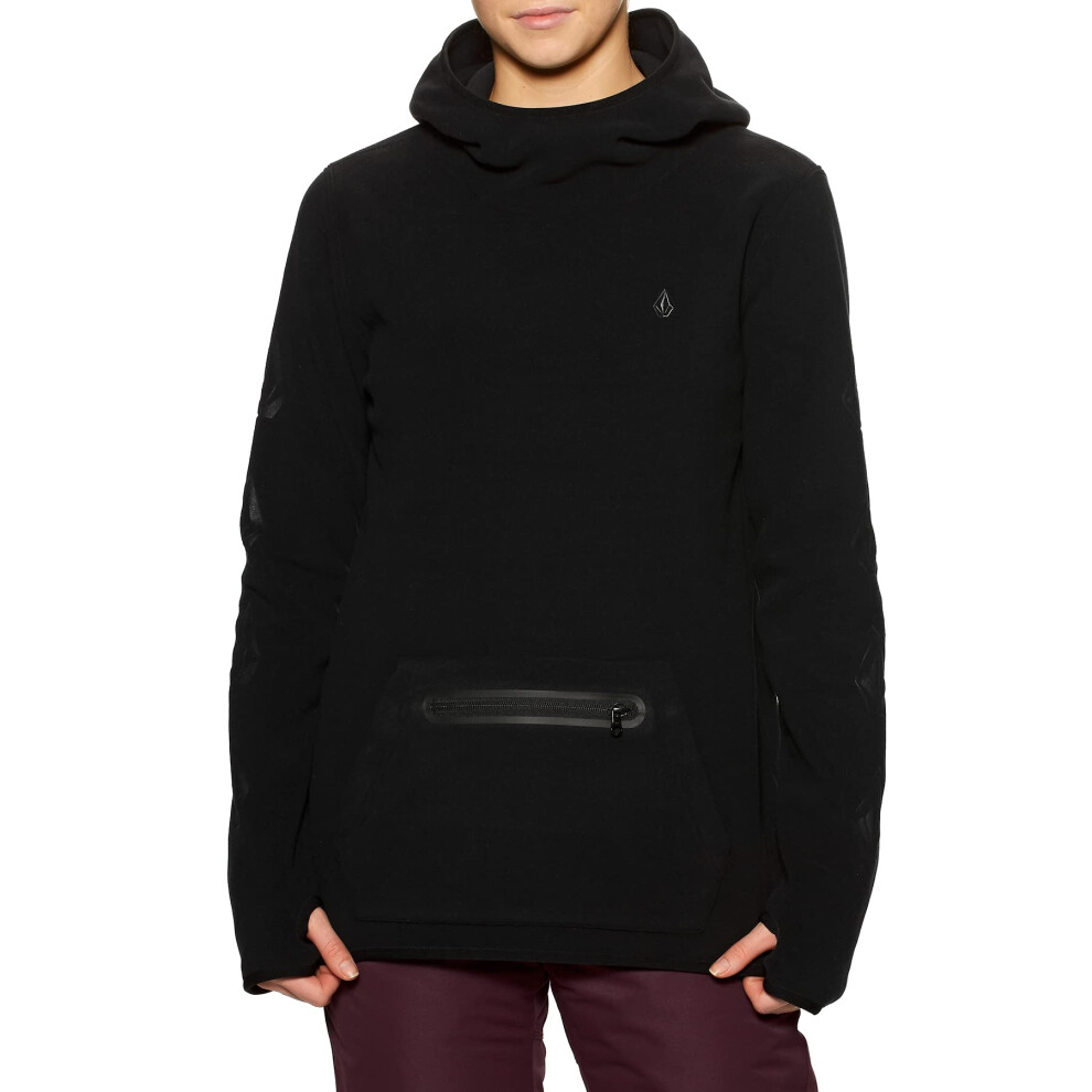 Sweat     capuche de snowboard mi-hauteur Polartec pour femme Volcom, noir