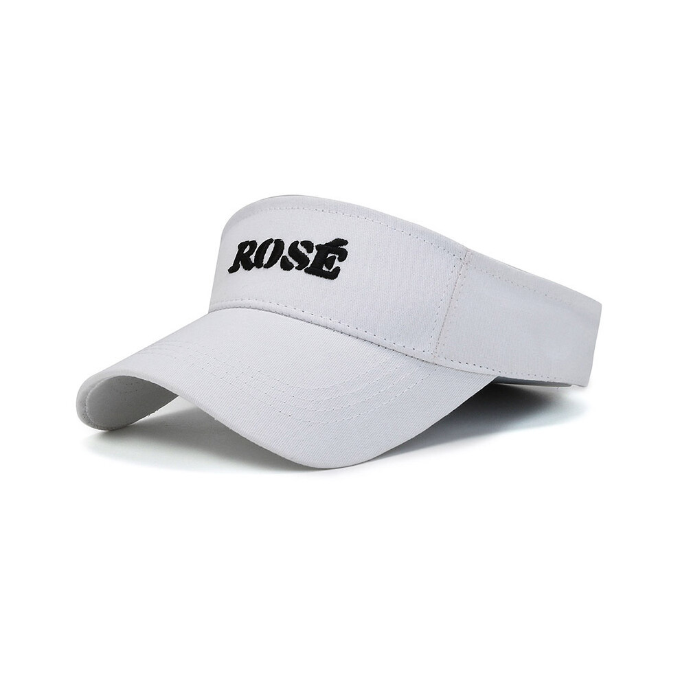 (White) Rose Summer Letter Embroidery Baseball Cap Sporty Visor Cap Gift Protection Sun-image-OPC-PGBSC7S-NEW