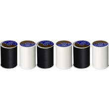 2er-Pack  Schwarz und Wei  Coats & Clark Dual Duty Allzweckgarn  je eine 400-Yard-Spule in Schwarz und Wei, 3er-Pack