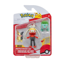 Pokémon Morpeko, Raboot & Bulbasaur Battle Figure Set