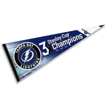 Tampa Bay Lightning 3 keer bekerkampioen Pennant Banner Flag