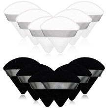12 Pcs Éponges de Maquillage, Puffs en Velours Triangulaires de 2,76 po avec Poignée en Ruban