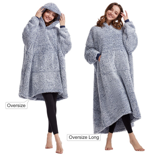 Αναπαυτική Φόρμα Σούπερ Ζεστή Sherpa Hoodie για Ενήλικες και Παιδιά, Ροζ, Δώρο 1