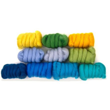 Fibre de revolu?ie | Pachet de soiuri de lna merino mixta | Roving de lna perfecta pentru a se nvrti acul de ?esut ?i me?te?uguri umede (vaca
