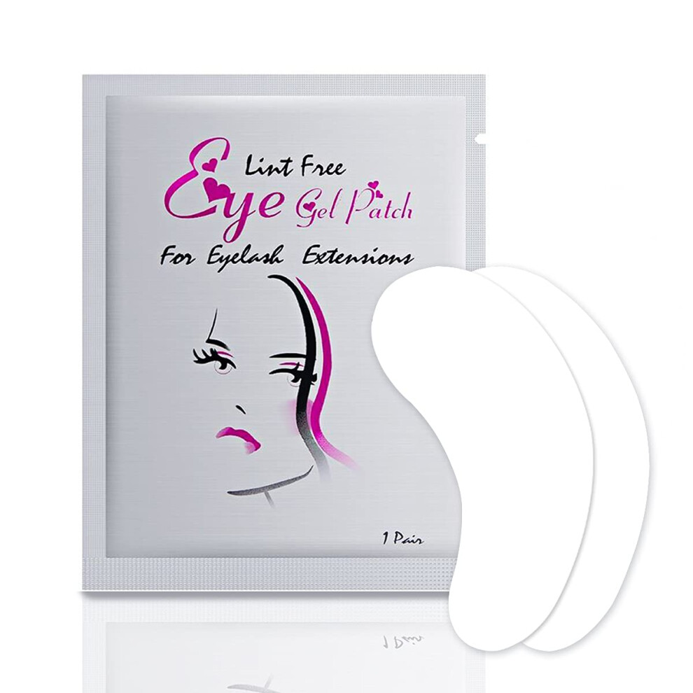 Vliegen 100 Pairs Under Eye Pads Eyelash Extension Gel Patches Hydrogel Eyes Patches Lint Free Eye Pads For Eyelash Extension Supplies