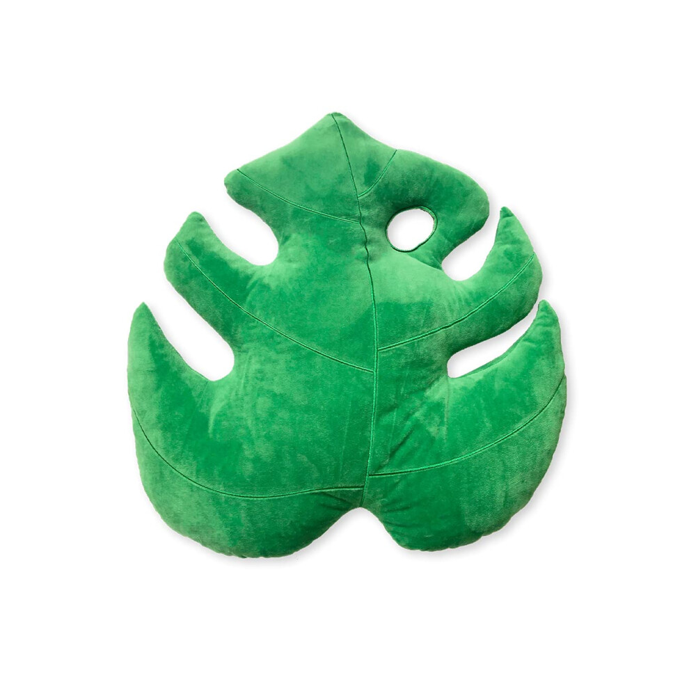 Green Philosophy Co. Plush Leaf Pillow 3D Accent Monstera Deliciosa Succulent Throw Pillow for Couch Sofa Living Room Home Decor for Plant Lovers  Gar