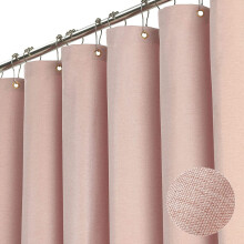 BTTN BLUSH FAVER CURTIN DUETAIN - LENEN TEXTURAT PENTRU CND CND PENTRU DOVENTE CURTAIN CU 12 Crlige din plastic Rezistent la rugina la spalare