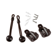 Lihopefe Universal Replacement Shade Bungee Kit til udvendige solsk?rme Udend?rs/Indend?rs Rullegardiner (Brun Bungee Kit)