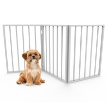 Cancelletto per animali PETMAKER - Cancelletto per cani per porte, scale o casa - Recinzione per cani da interno in legno pieghevole a fisarmonic