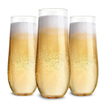 Stock Your Home Kunststoff-Champagnerglser, Einweg-Champagnerglser, unzerbrechlich, ohne Stiel, Mimosa-Glser, groe Menge fr Brunch, transparente