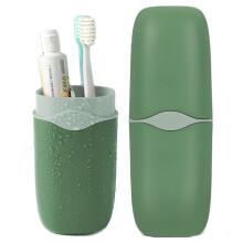 Porte-brosse a dents detachables Case de brosse a dents portable 3 en 1 Bote de voyage de dentifrice Bote de rangement de brosse a dents de bro