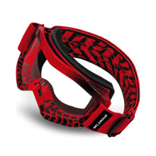 BELINOUS kinderrijbril voor ATV crossmotor motorfiets motorcross MX UV-bescherming jeugd crossmotorbril voor kinderen 3-12 met zachte riem rood