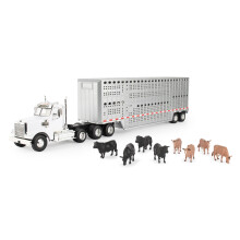 ERTL 1/32 Freightliner 122SD Semi met veewagen en vee 47362