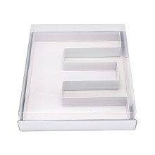 Wenpack 12 """" Kartongbrevformade Mache Dekorativa jordgubbar Fyllbara godisar godislda med klart lock (vitt E)
