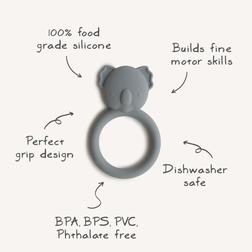 mushie Silicone Baby Teether Toy | Koala 2