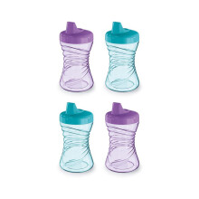 NUK Fun Grips tvrd    n   ustok odoln    voci rozliatiu 10 oz. - lahko uchopiteln    batolac    poh   r 4 ks - poh   r bez BPA odoln    voci rozliatiu
