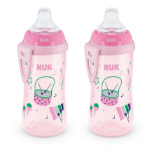 NUK Active Spill Protection Sippy Cup 283 g, 2 balenia, 8+ mesiacov, ru   ov    - bez BPA, odoln    voci rozliatiu