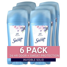 Secret Anti-transpirant en Deodorant Women Powder Clean Invisible Solid 2,6 oz (pak van 6)