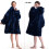 Aemicion Oversized Φορετό Σακάκι Sherpa Χαλί Hoodie Μαλακό Ζεστό Χοντρό Γιλέκο για Ενήλικες Μπλε 2