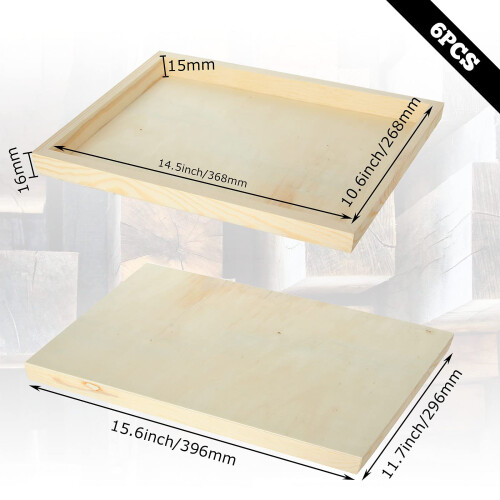 FVIEXE 6PCS Ξύλινες Πάνελ για Ζωγραφική, 12 x 16 Ιντσών, Ακατέργαστες Ξύλινες Επιφάνειες 1