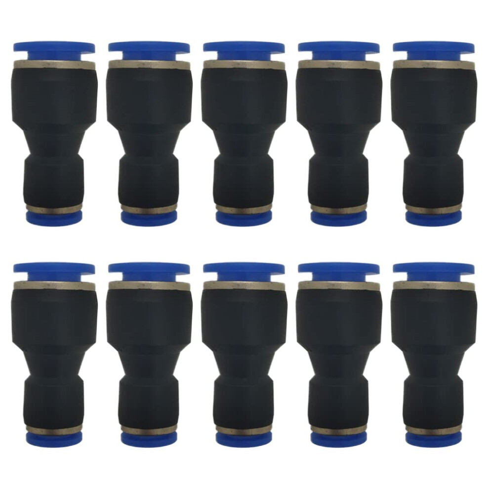 Raccord rapide pneumatique zjxed 1/4"""""""" OD x 3/8"""""""" OD Raccords Push to Connect R   ducteur droit Union/Coupler (Pack de 10)