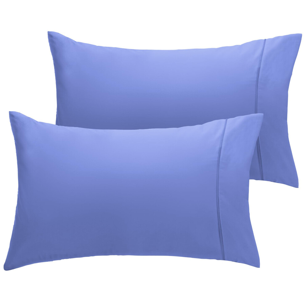 Lot de 2 taies d'oreiller LuxClub Collection - Taies d'oreiller    cologiques, infroissables et rafra   chissantes avec bordure en satin - Literie d'