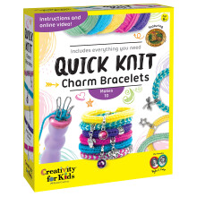 Creativit    per bambini: braccialetti con ciondoli a maglia veloce - Crea 10 braccialetti dell'amicizia fai da te - Kit per la creazione di gioiel