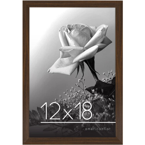 Americanflat - Cornice Per Poster In Rovere Naturale, Misura 12x18 Cm (30,5x45,7 Cm), Con Plexiglass Lucido, Da Appendere In Orizzontale E Verticale