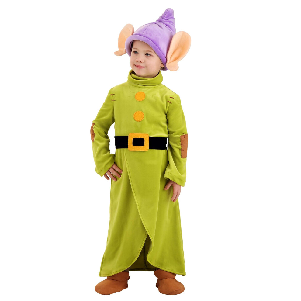 Photos - Fancy Dress Fun Costumes Disney Snow White Dopey Costume for Toddlers Seven Dwarfs Cosplay & Dress-Up Dwarf Halloween Outfit 4T White FU