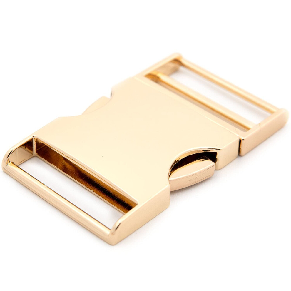 Metall-Schnellverschluss An Der Seite, 1 St Ck, Hochwertiges Metall, Gurtband, Taschenclip, G Rtelverschluss, Rucks Cke (Gold, 2,5 Cm)-image