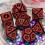 Udsk?ring i r?d sort DND -terning s?t til br?tspil 2