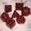 Udsk?ring i r?d sort DND -terning s?t til br?tspil 3