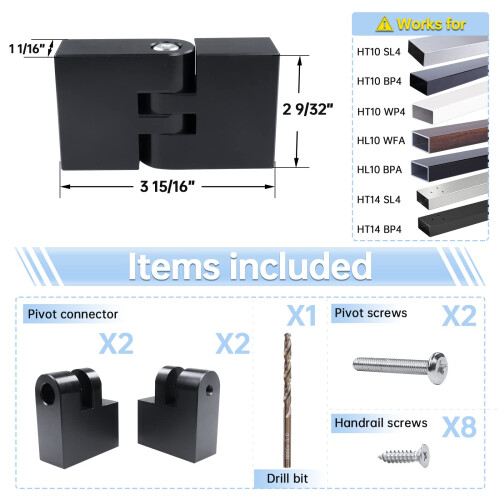 Muzata HT10 HL10 HT14 Αξεσουάρ Κάθετης Ράγας - 2Pack Σύνδεσμος Υψηλής Αντοχής POM, HA23 BNP 2