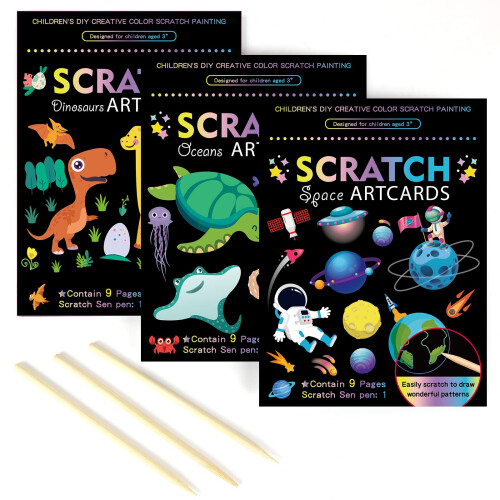 OPUHOHR 3 SET MAGIC SCRACK PAPER ART